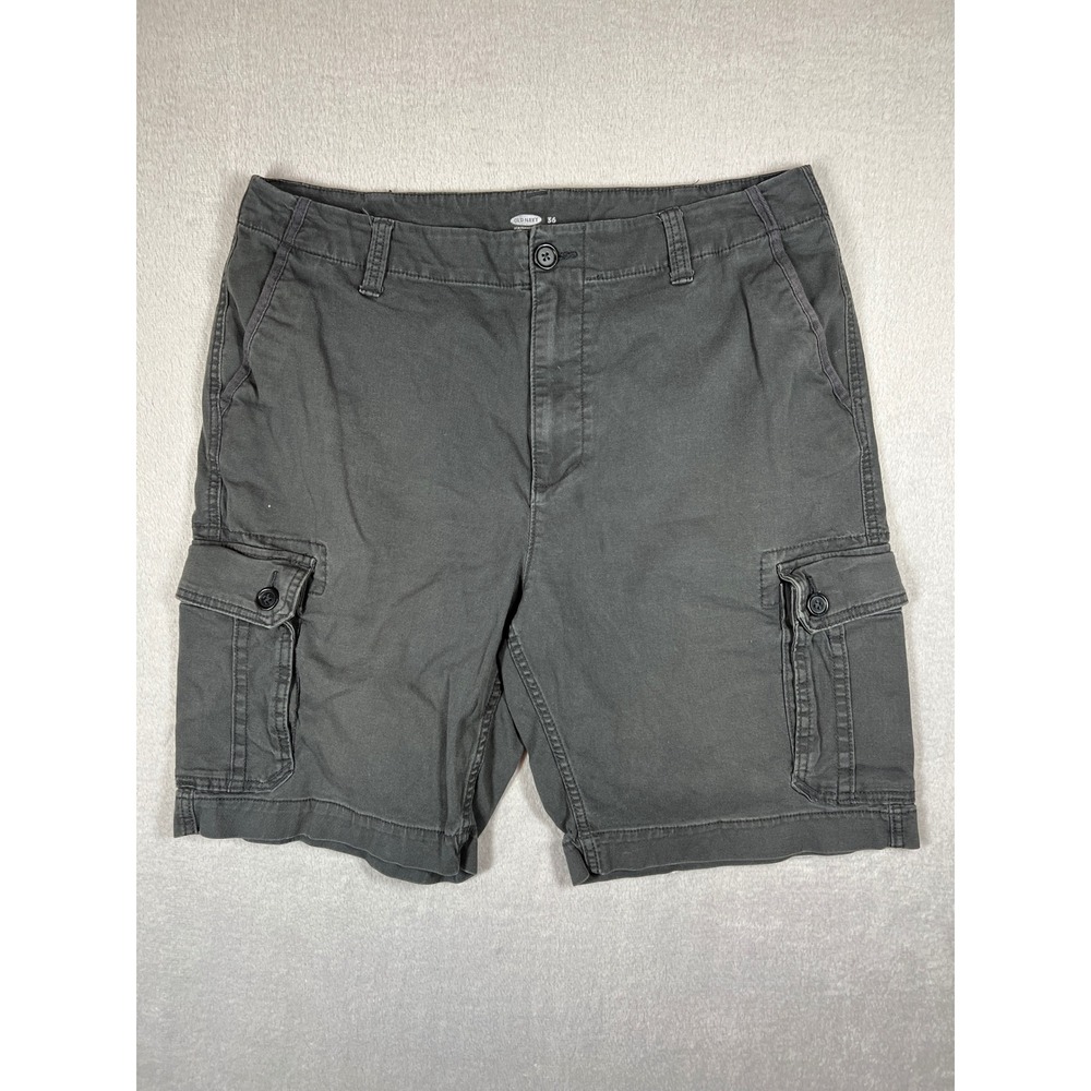 Old Navy Mens Cargo Shorts 36 Panther Gray Cotton‎ Twill Utility